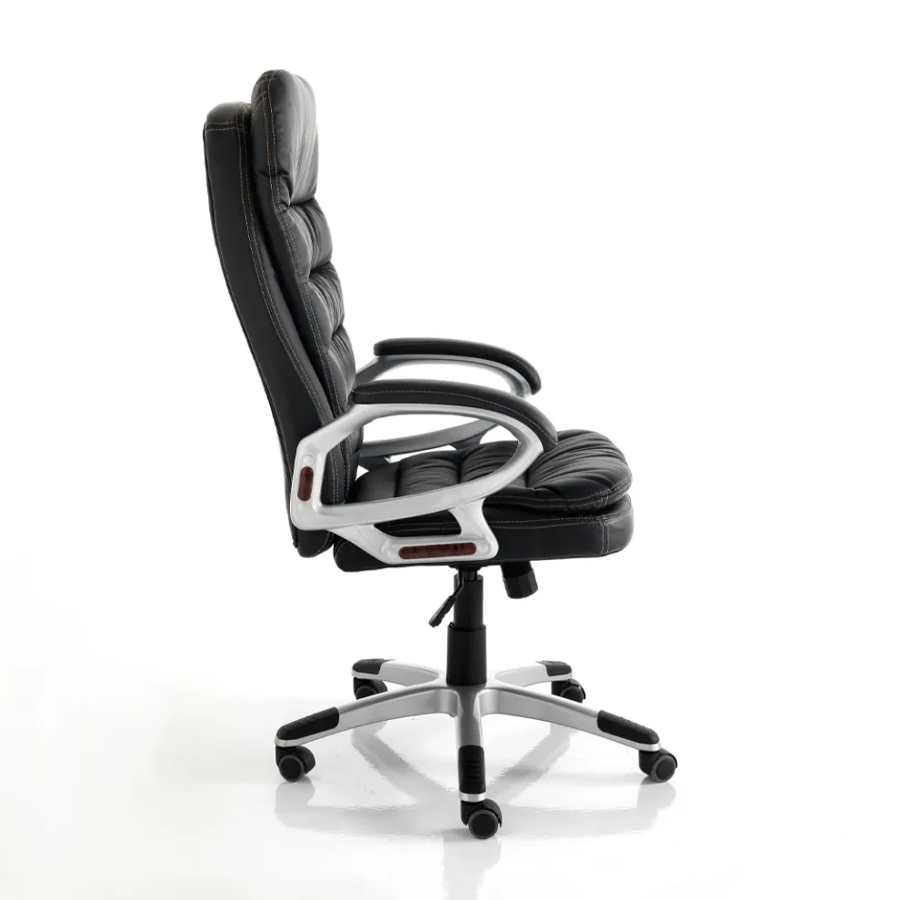 Bürostuhl aus Kunstleder mit Rollen – Antimon