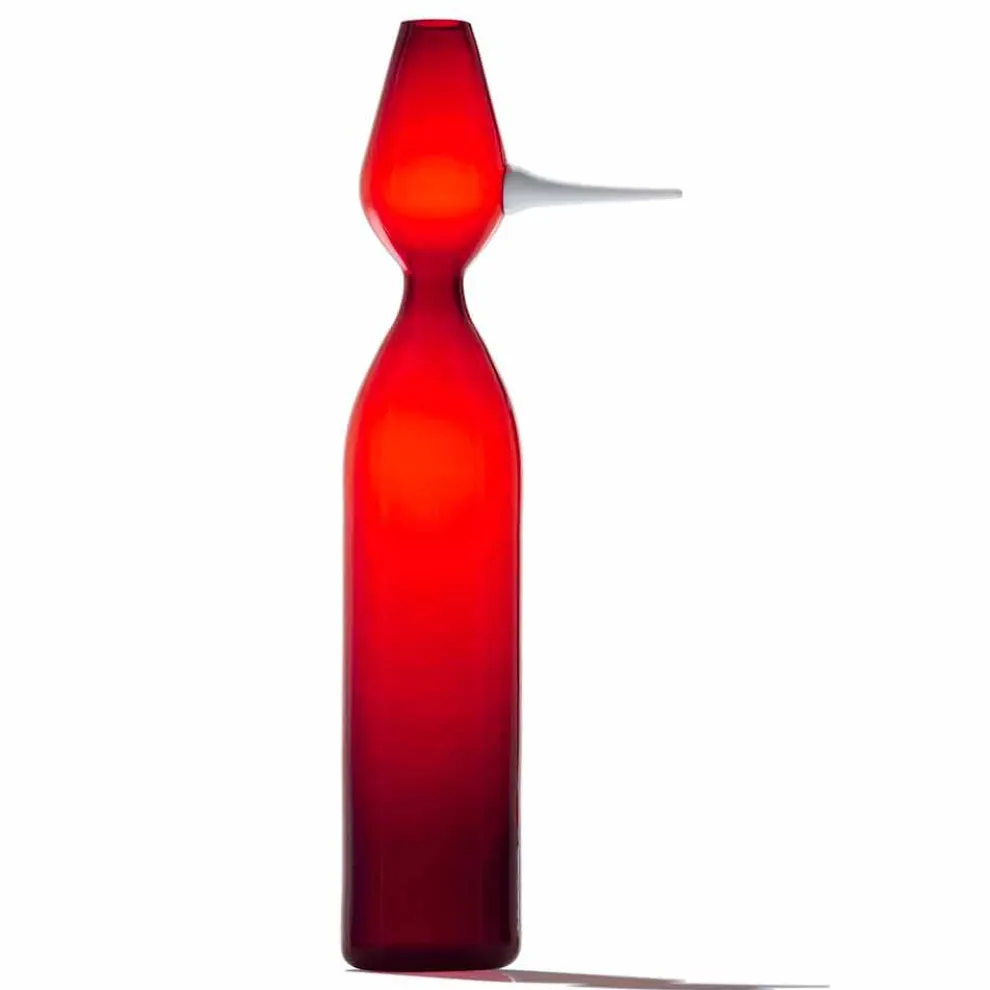 Rote Murano Blown Glass dekorative Vase Made in Italy - Belindo