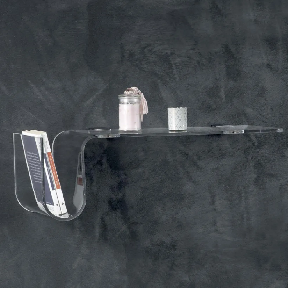 Designregal aus transparentem Acrylglas Made in Italy - Teride