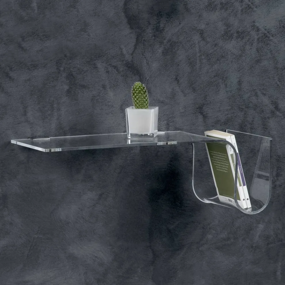 Designregal aus transparentem Acrylglas Made in Italy - Teride