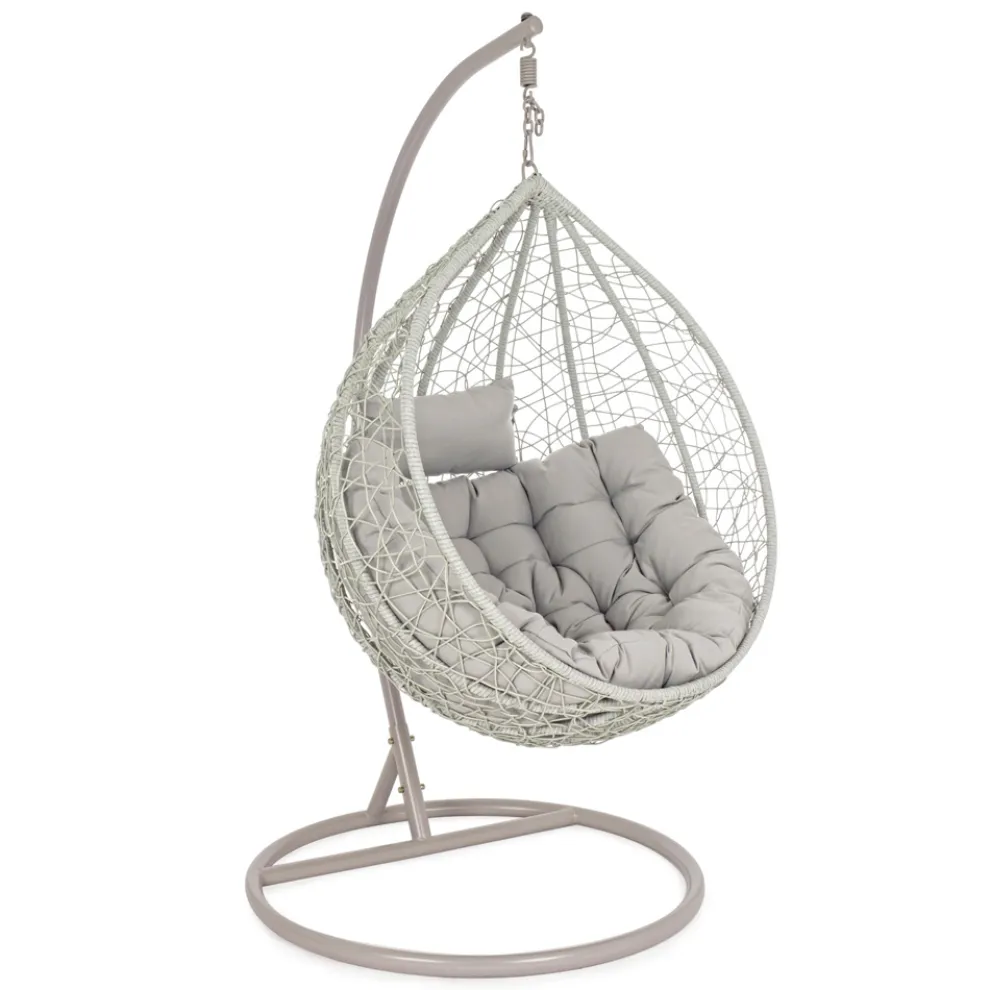 Aufhängender Gartensessel aus Stahl für luxuriöses Design im Freien - Schaum