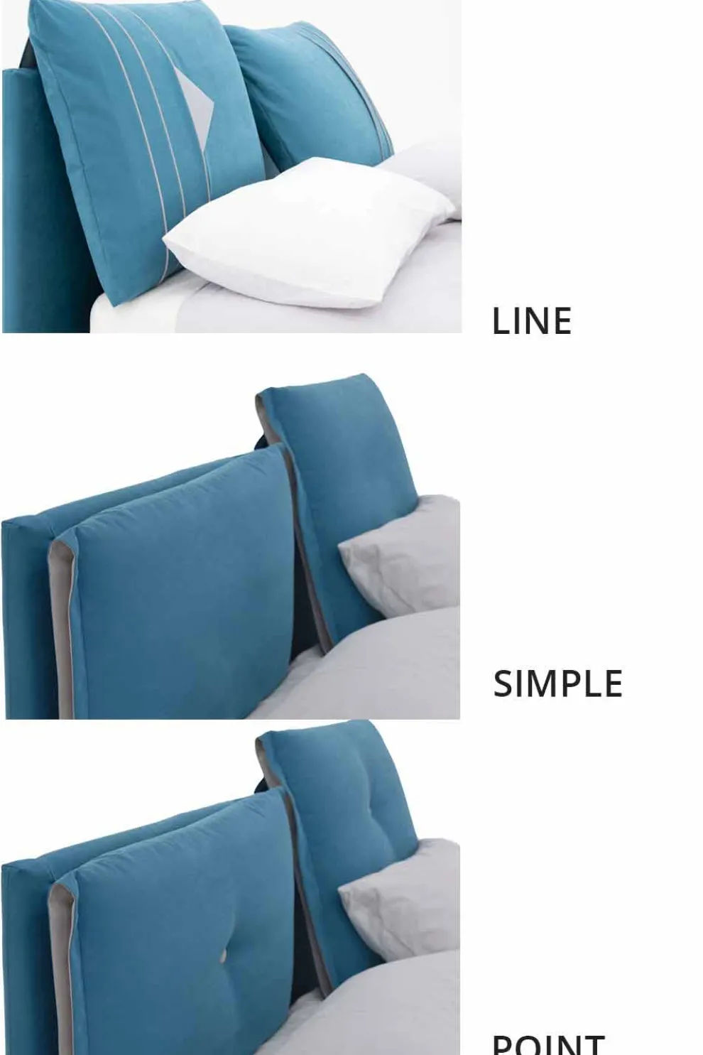 Doppelbett mit Behälter aus Stoff Made in Italy - Renato