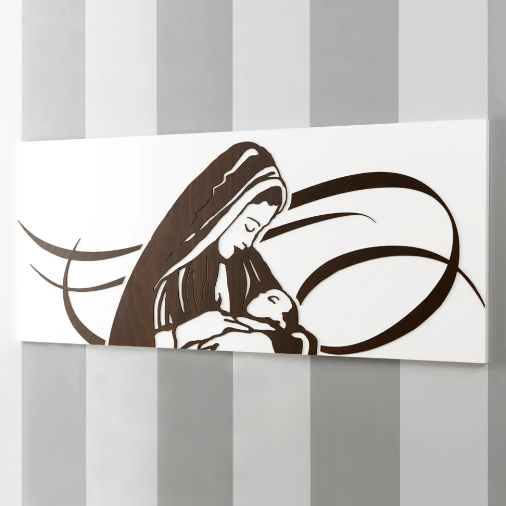 Tafel mit Lasergravur, die die in Italien hergestellte Mutter darstellt – Chiyo