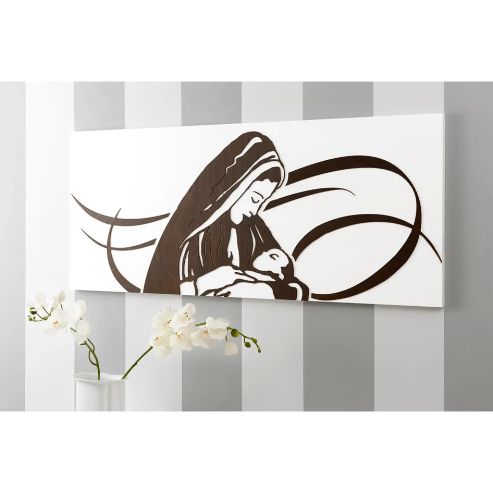 Tafel mit Lasergravur, die die in Italien hergestellte Mutter darstellt – Chiyo