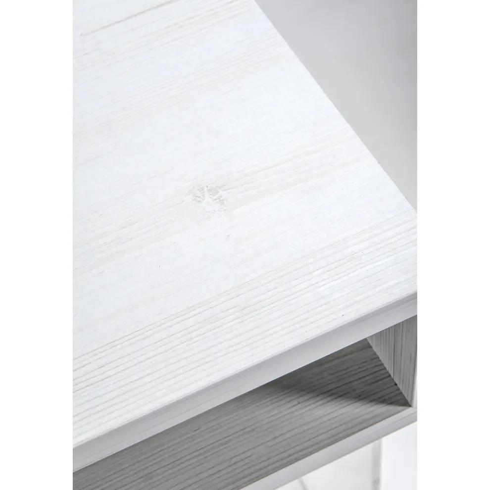 Designer Nachttisch aus transparentem Plexiglas und Holz - Pascoli