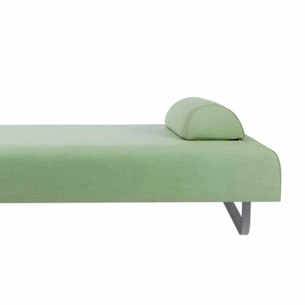 Outdoor Design Chaiselongue aus Metall und Stoff Made in Italy - Selia
