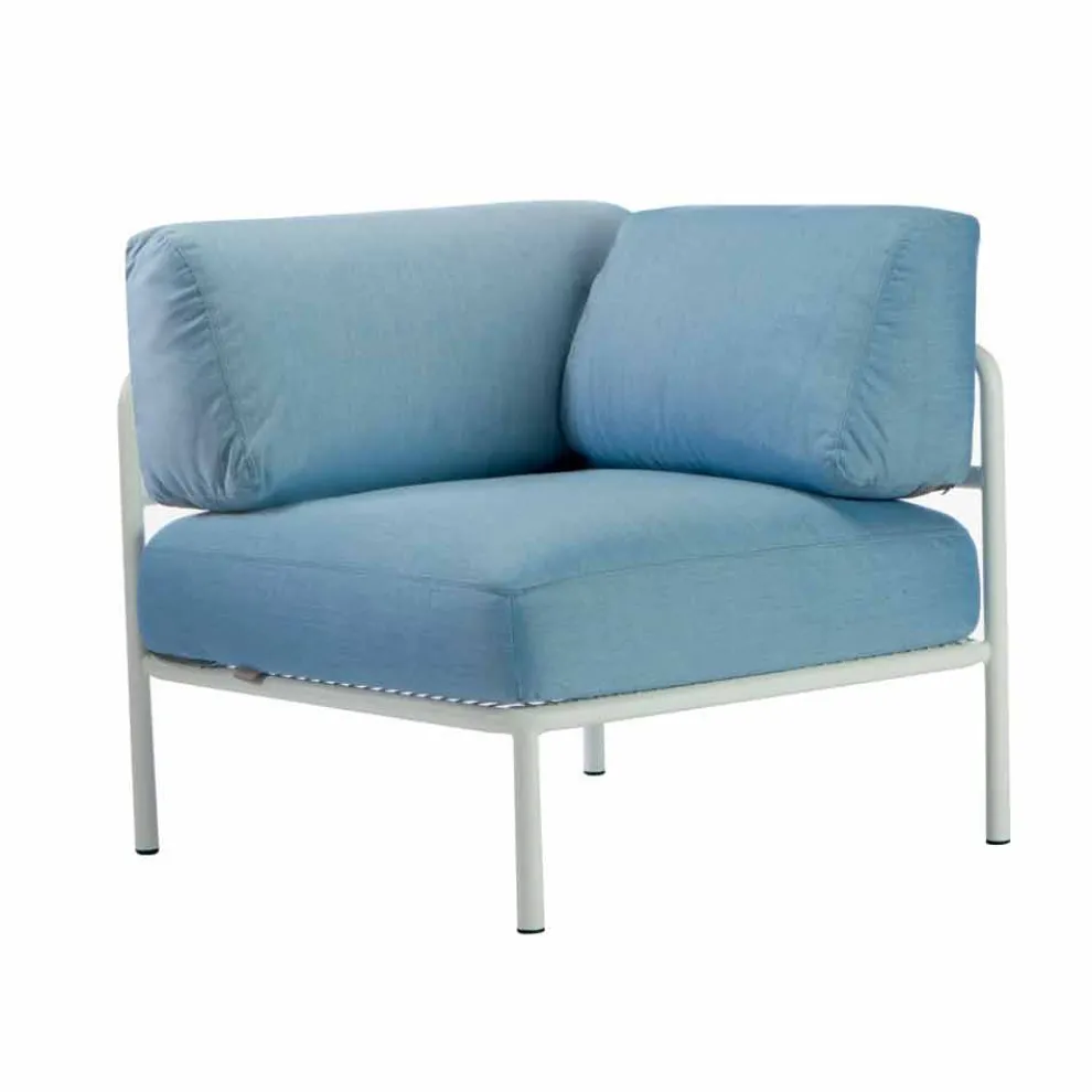 Modulares Ecksofa aus Metall und Stoff Made in Italy - Cola