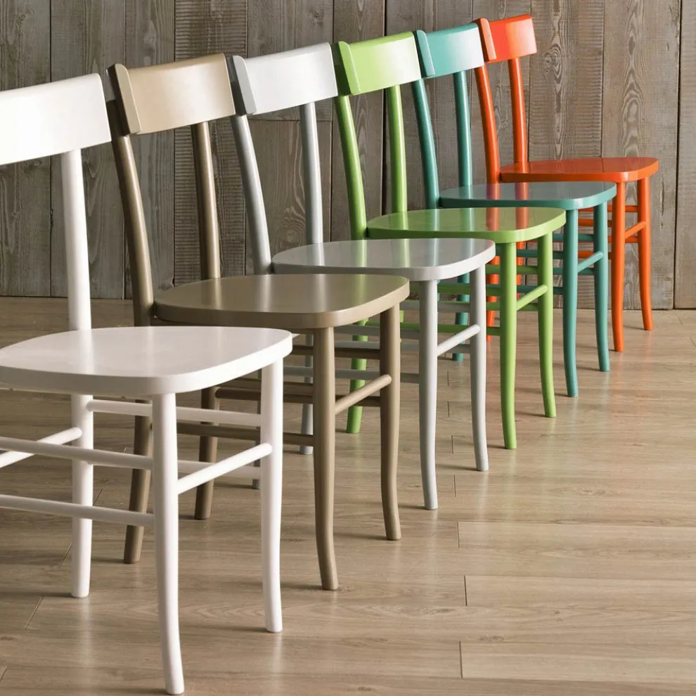 4-teiliger Stuhl aus Buchenholz in modernem Design - Stella