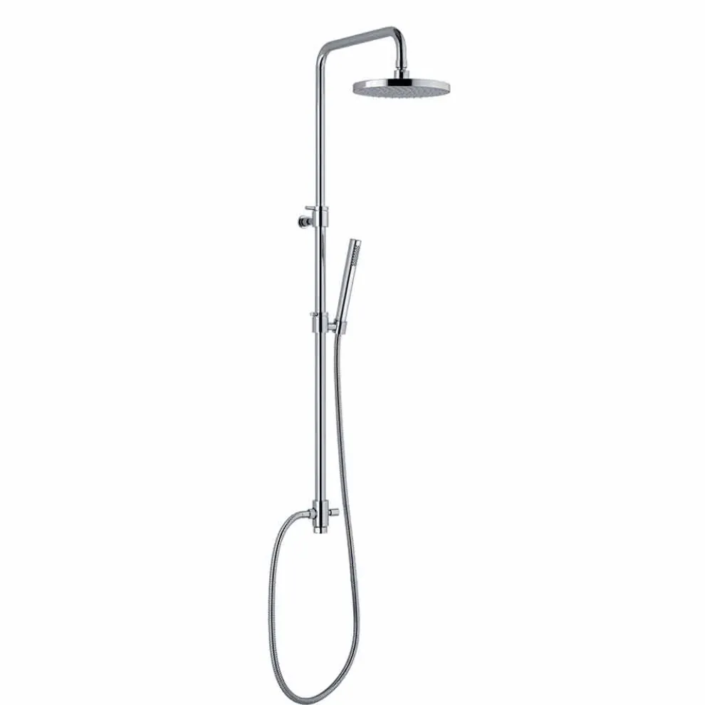 Teleskopische und verstellbare Duschsäule aus verchromtem Messing Made in Italy - Naspo