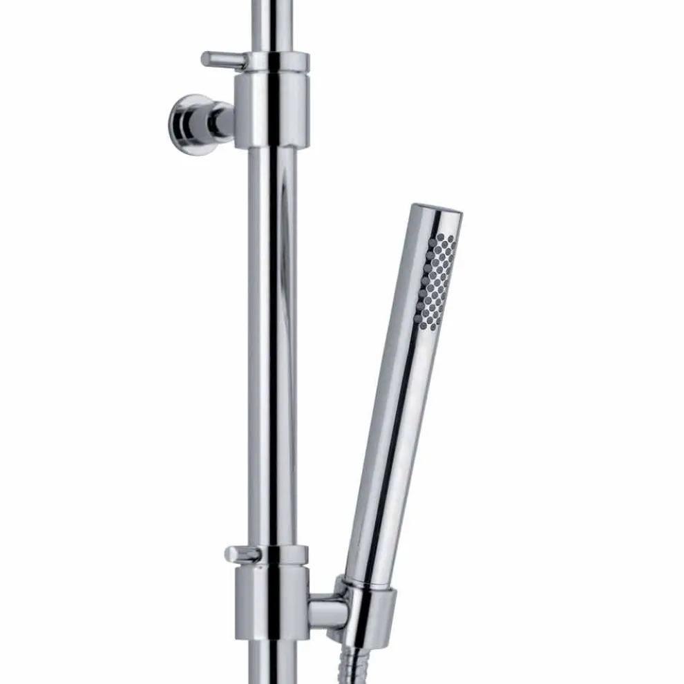 Teleskopische und verstellbare Duschsäule aus verchromtem Messing Made in Italy - Naspo