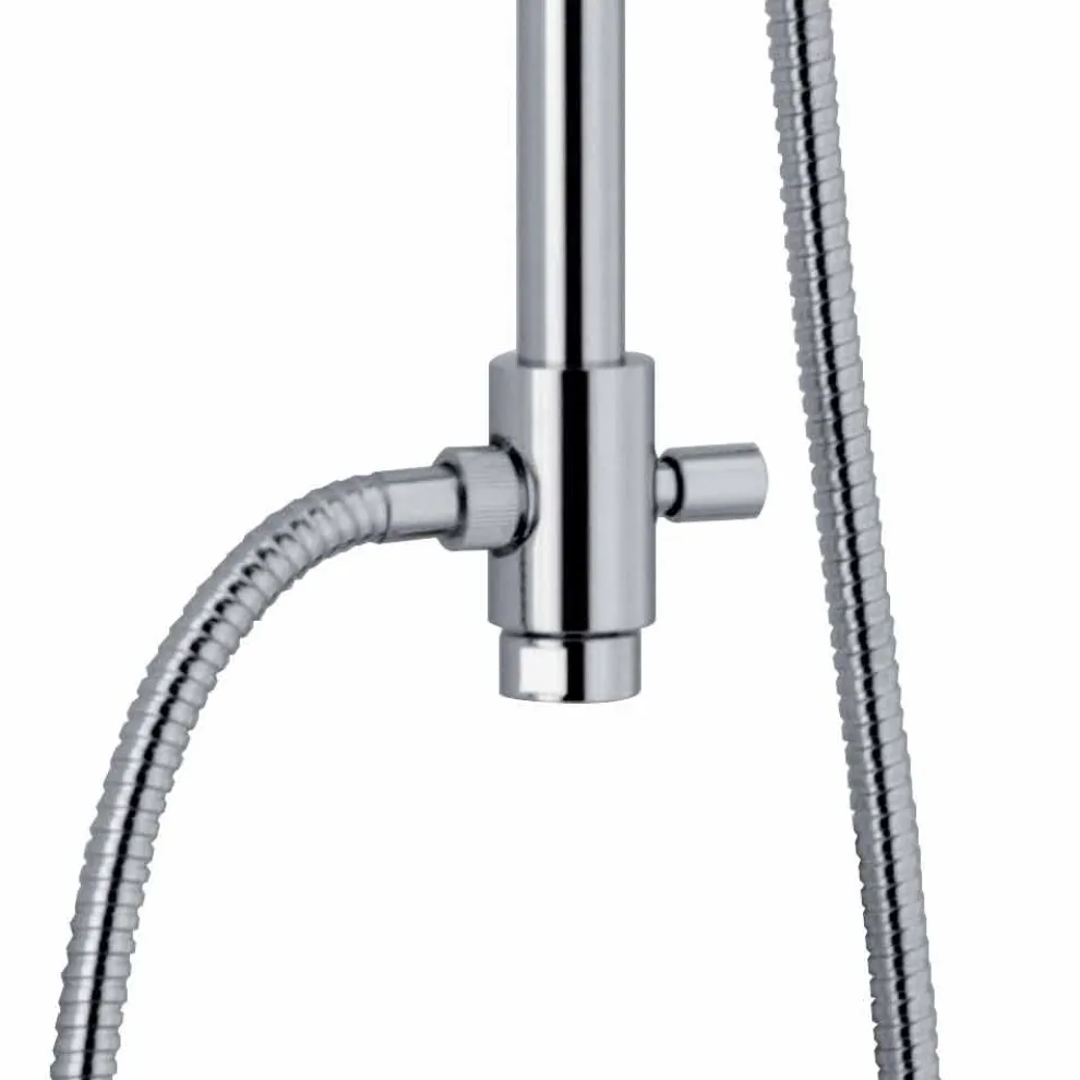 Teleskopische und verstellbare Duschsäule aus verchromtem Messing Made in Italy - Naspo