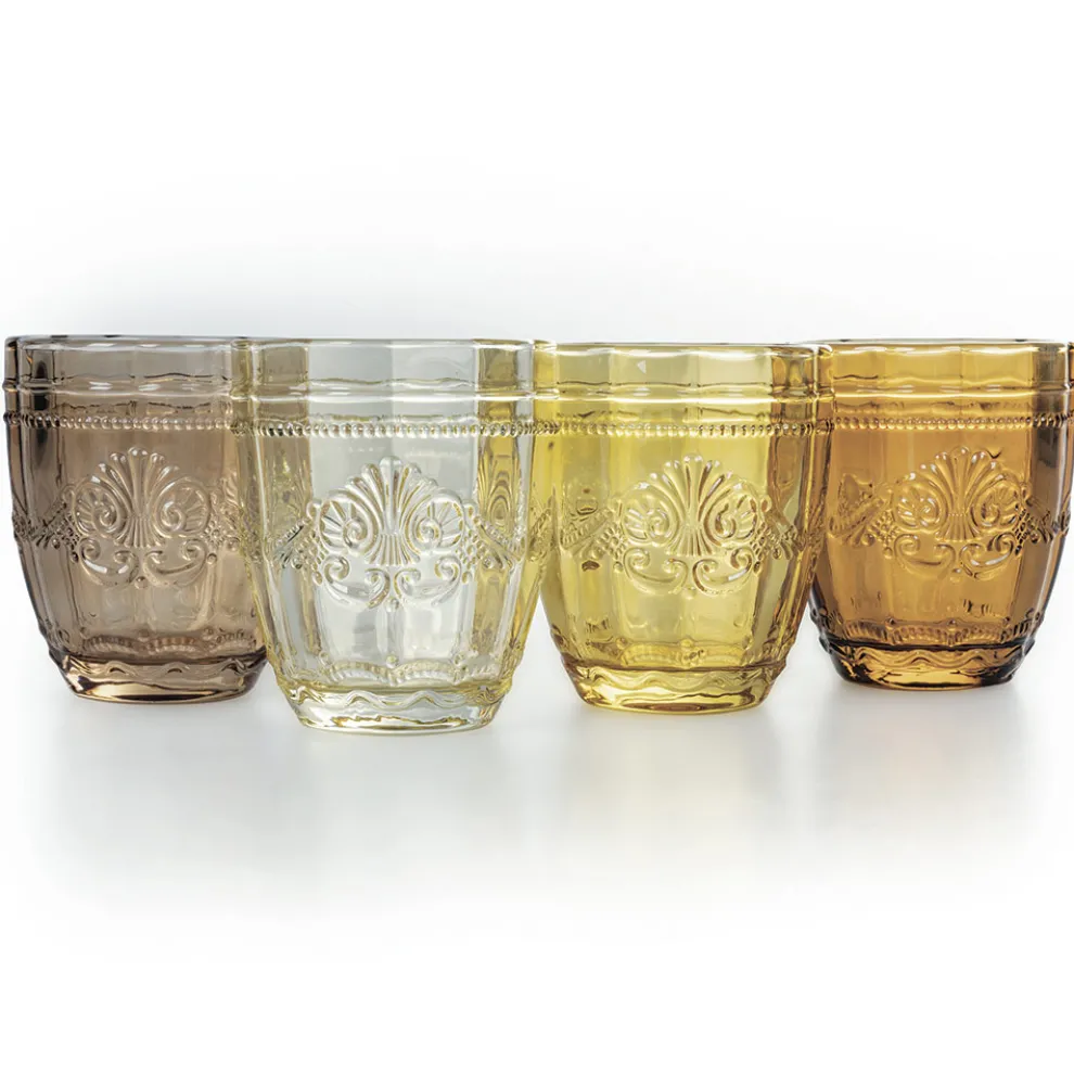 12er Set Wassergläser 265 ml aus Glas mit Arabesken-Dekor - Arabisch