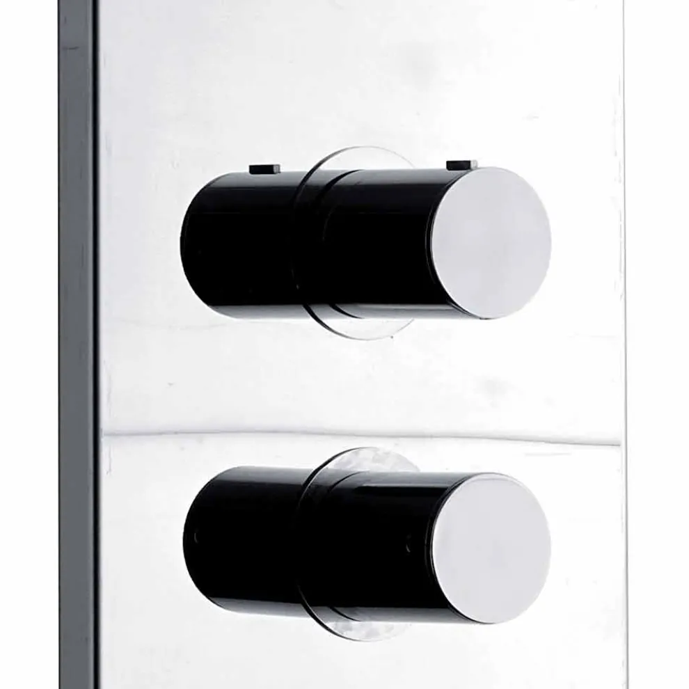 Thermostatische Wandduschsäule aus verchromtem Edelstahl Made in Italy - Pampo