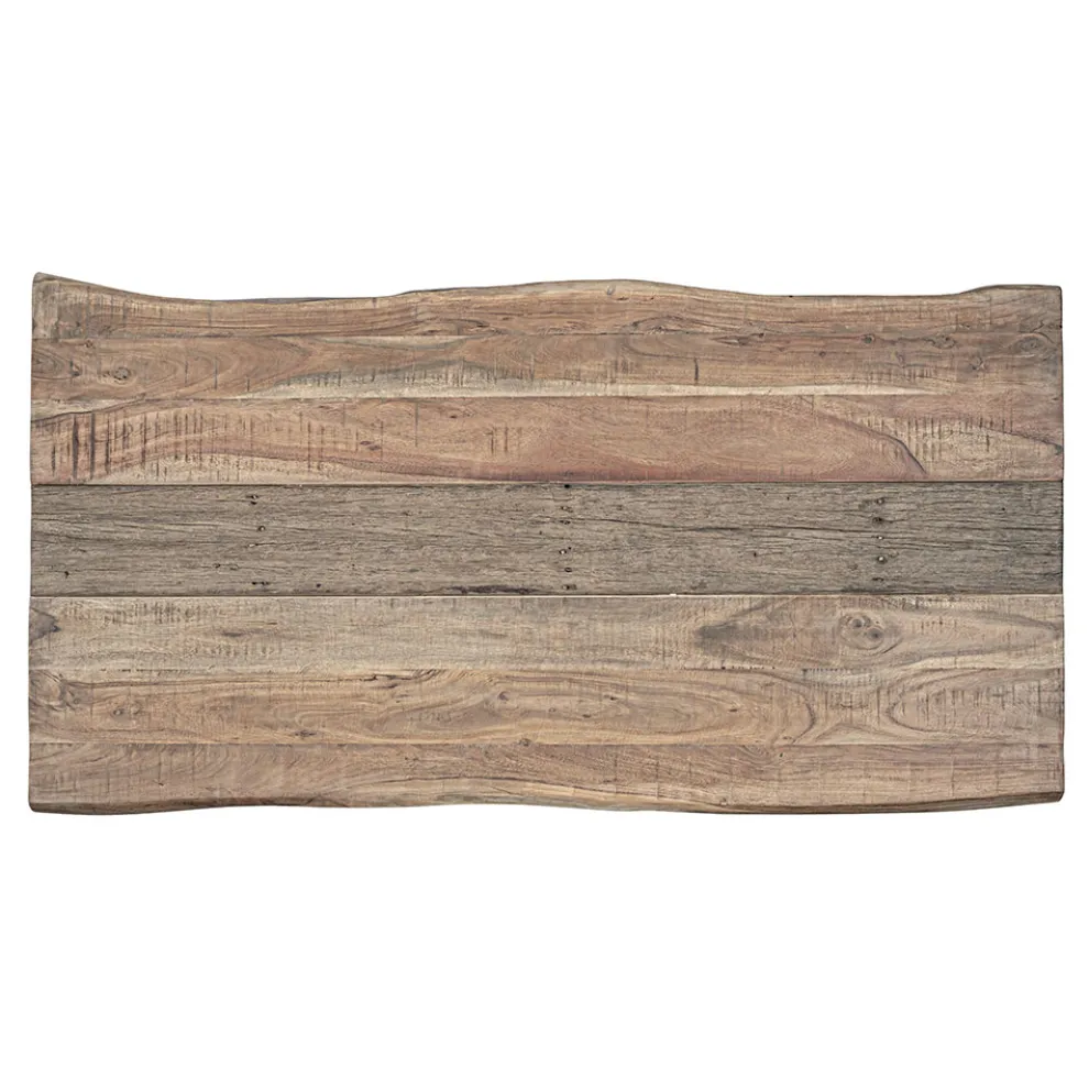 Tisch aus Akazienholz mit recyceltem Einsatz und Homemotion-Stahl - Zalma