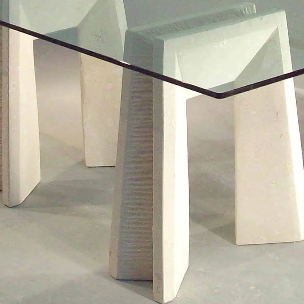 Tisch in modernem Design aus Stein und Kristall Arianna