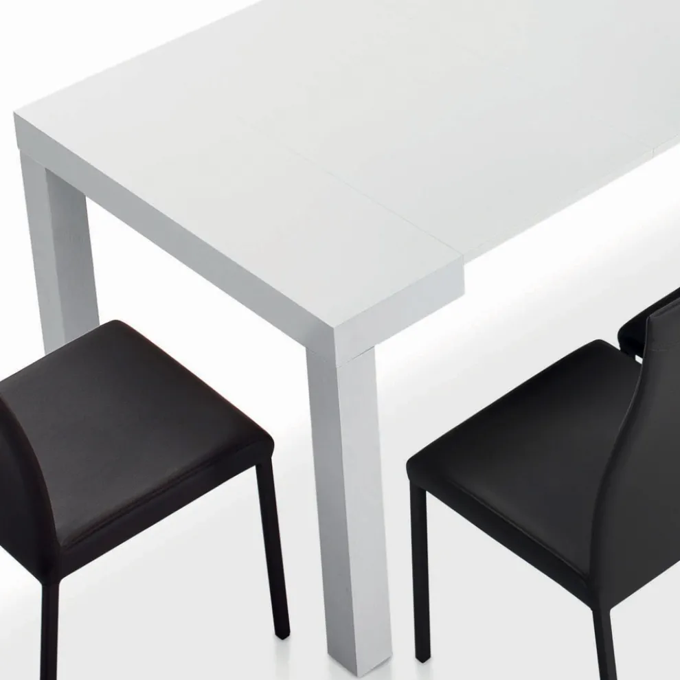 Tisch mit Innenverlängerungen und Klappkante aus Laminat, hergestellt in Italien – Gordito