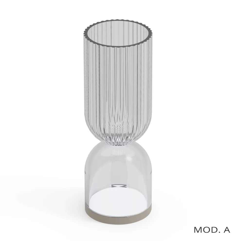 Tischlampe / Vase aus Polymethylmethacrylat in 2 Farben - Lucis