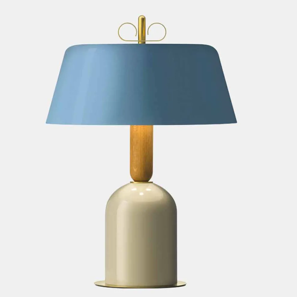 Tischlampe aus Aluminium und Messing 5 Luxusausführungen - Bonton von Il Fanale