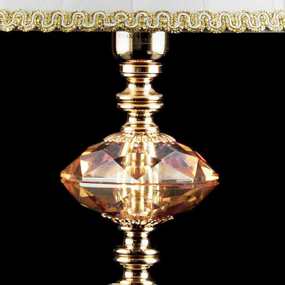 Tischlampe aus Glas und Kristall Belle, hergestellt in Italien