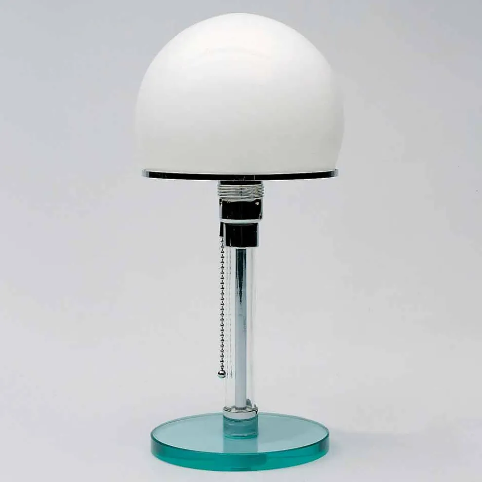 Tischlampe aus Glas mit Opalschirm Made in Italy - Dacca