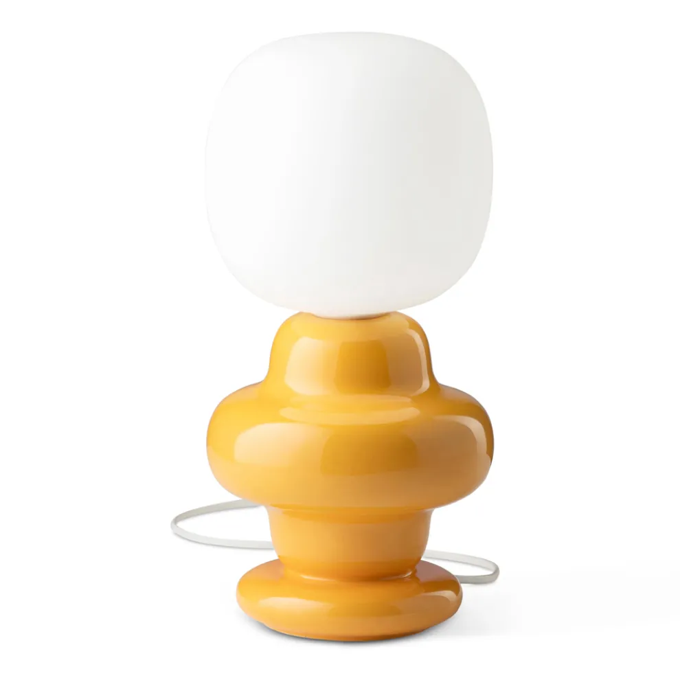 Tischlampe aus Keramik und Glas, hergestellt in Italien – Copacabana