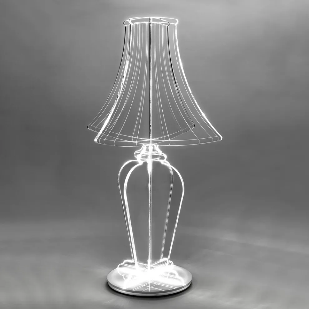 Tischlampe aus lasermarkiertem PMMA, hergestellt in Italien – Moana