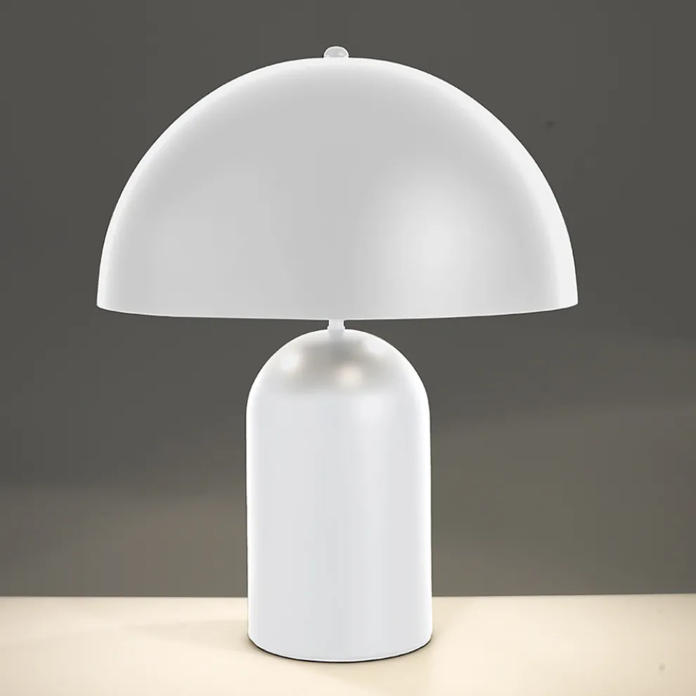 Tischlampe aus mattweiß lackiertem Stahl - Friuli