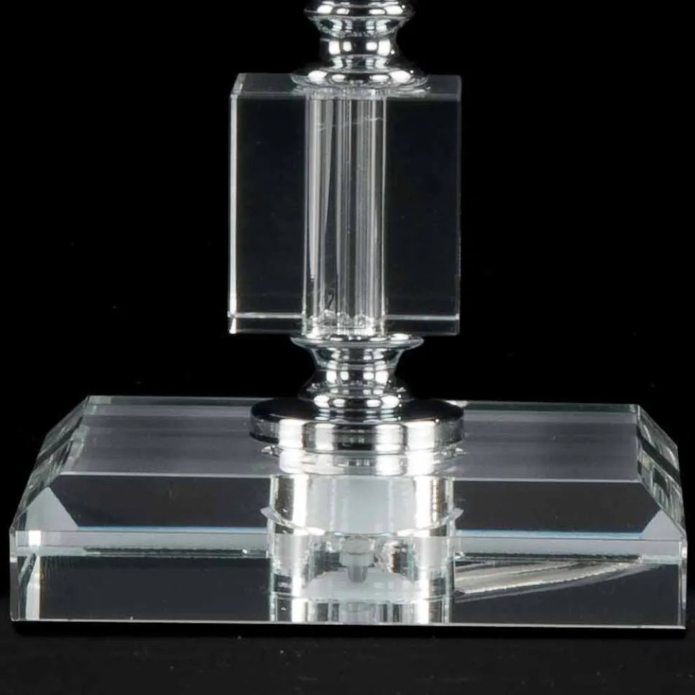 Tischlampe aus transparentem Glas und Ivy-Kristall, hergestellt in Italien