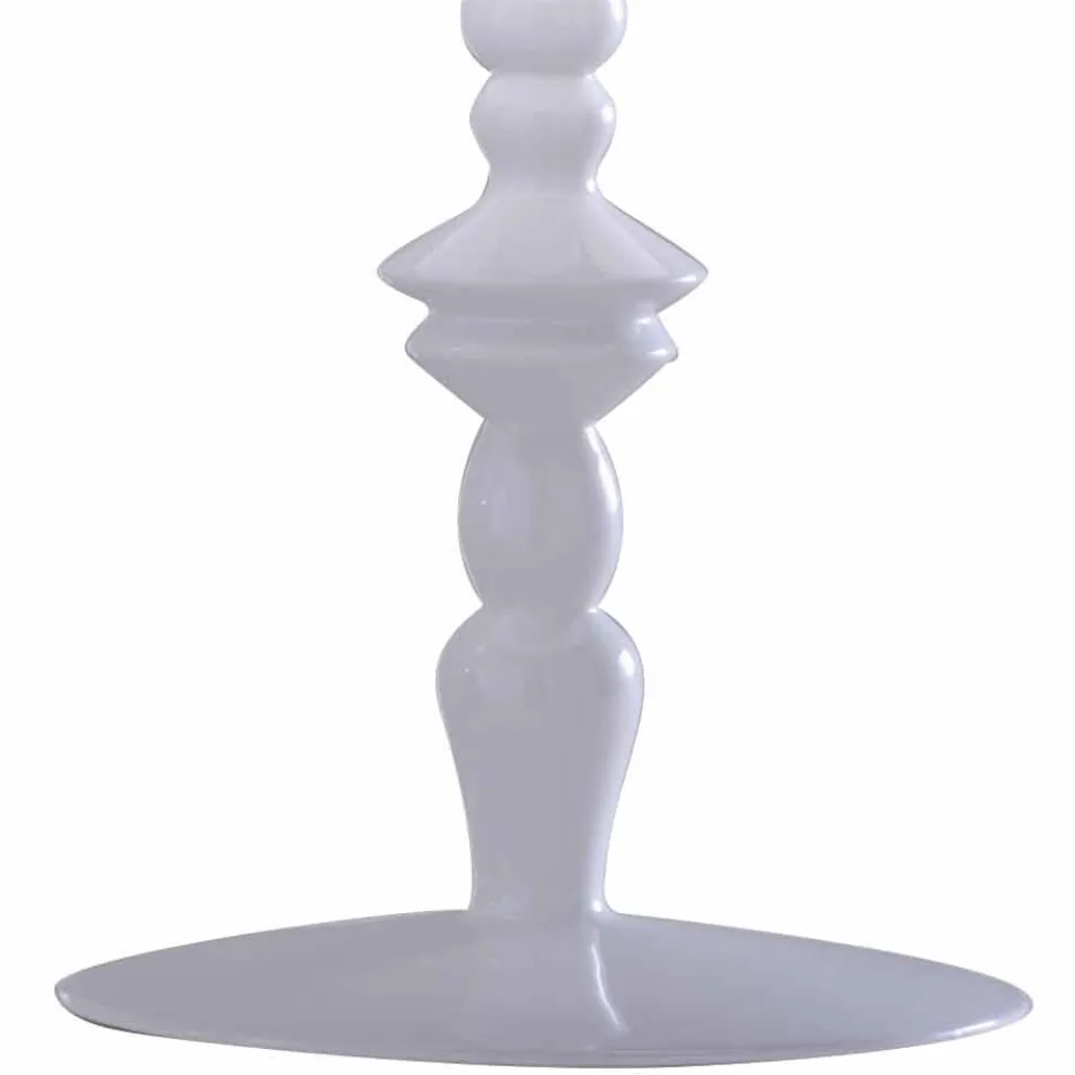 Tischlampe aus weißem Keramik- und Leinenlampenschirm 2 Abmessungen - Cadabra