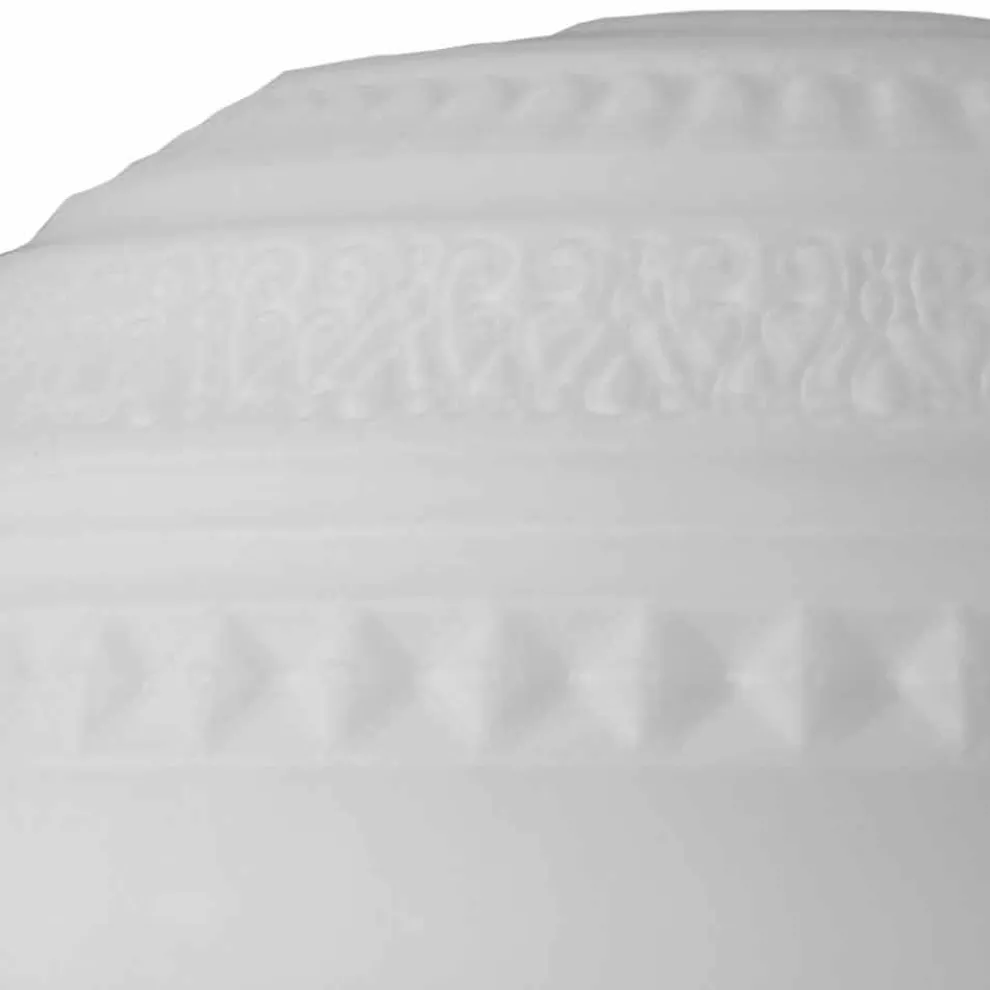 Tischlampe in weißem Satin Glas und Metall Modernes Design - Morse