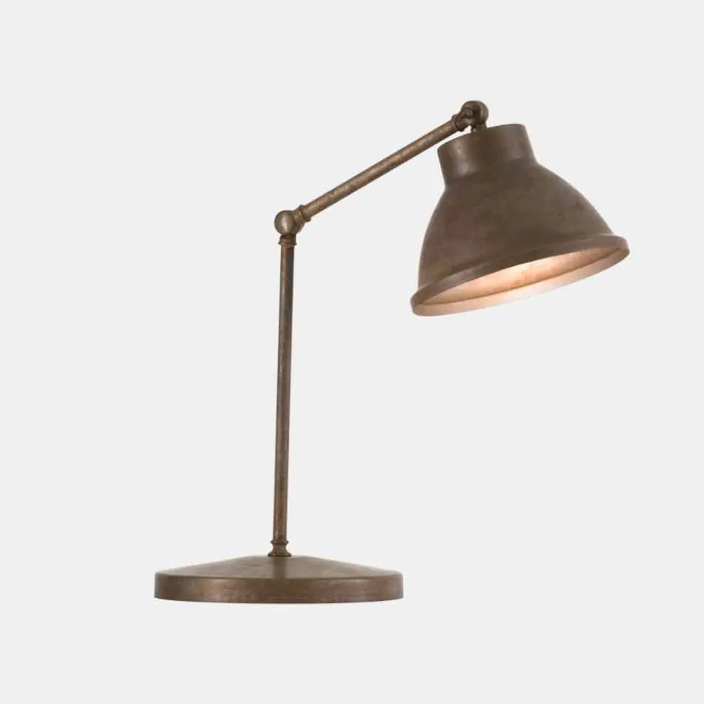 Tischlampe mit Gelenk aus Messing und Eisen im Vintage-Stil - Loft von Il Fanale