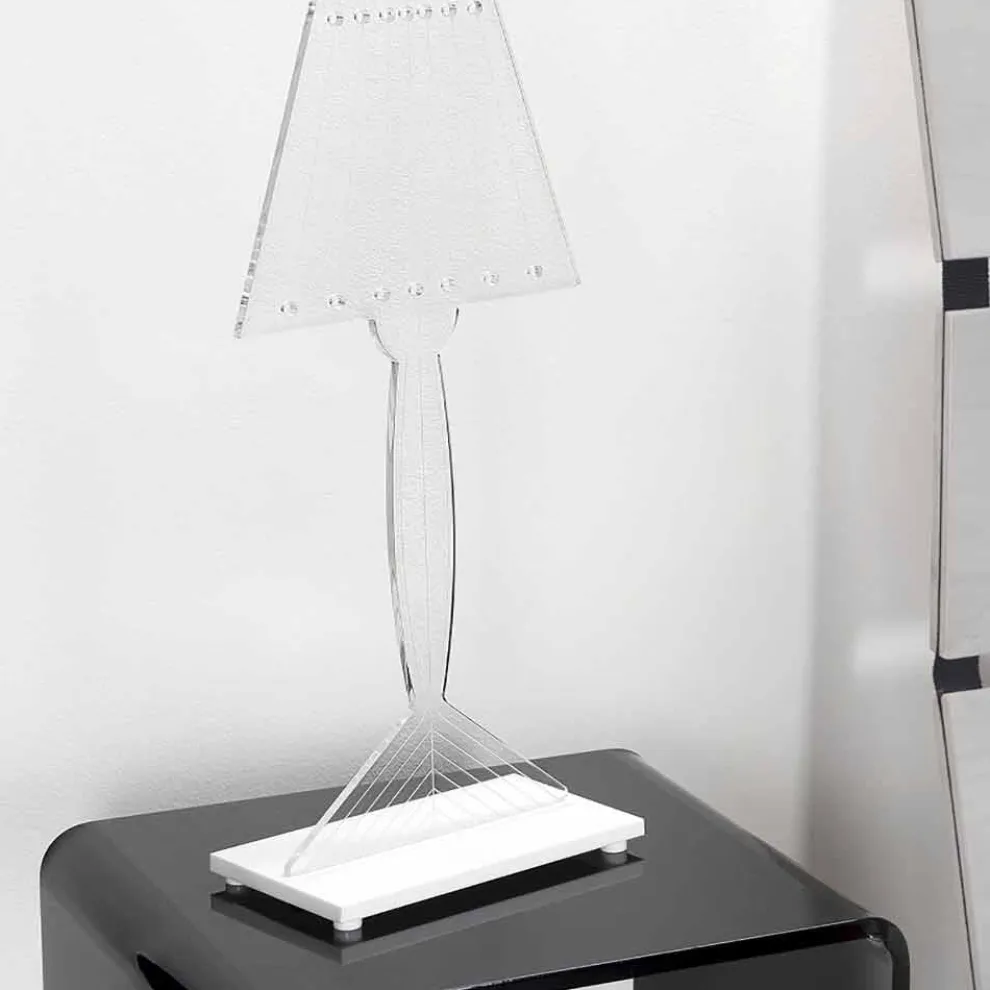 Tischlampe mit LED-Licht aus Plexiglas, Ferla