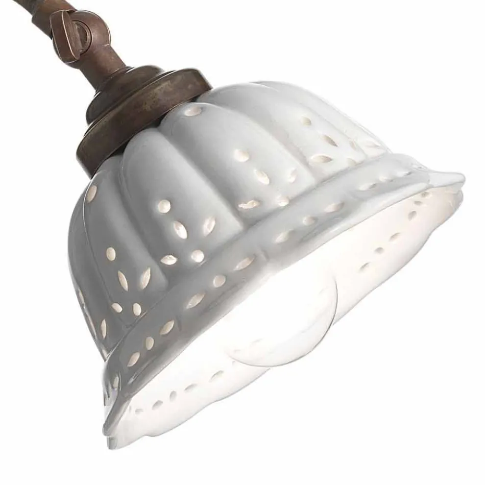 Tischleuchte aus Keramik gebogen Liberty Design Anita von Il Fanale