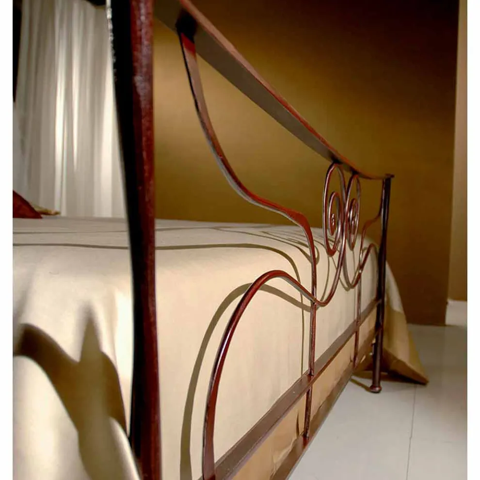 Ares Jugend Queen Size Bett aus Schmiedeeisen in Design