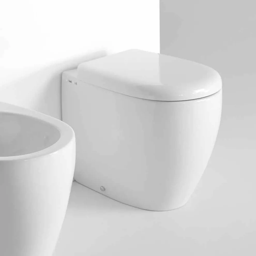 Toilettenbecken aus farbiger Keramik in modernem Design - Lauretta