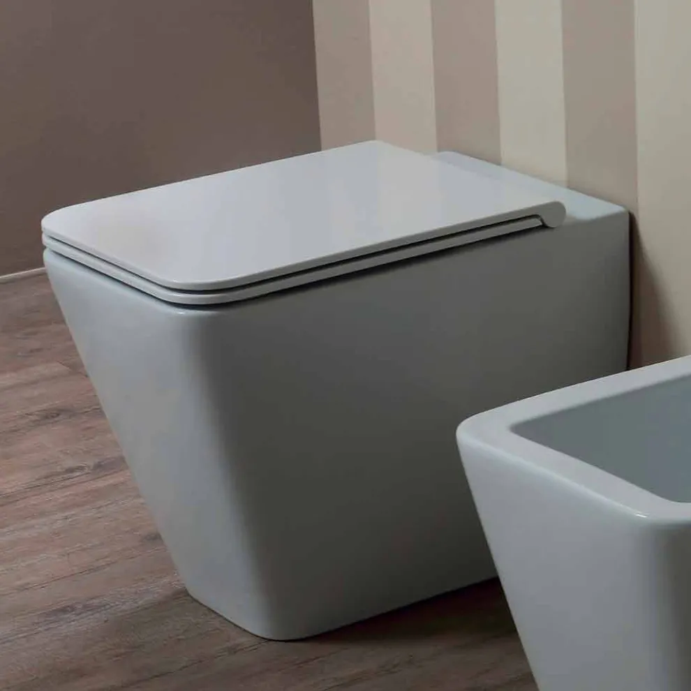 Toilettenschüssel aus weißer Keramik modernes Design Sun Square Italy