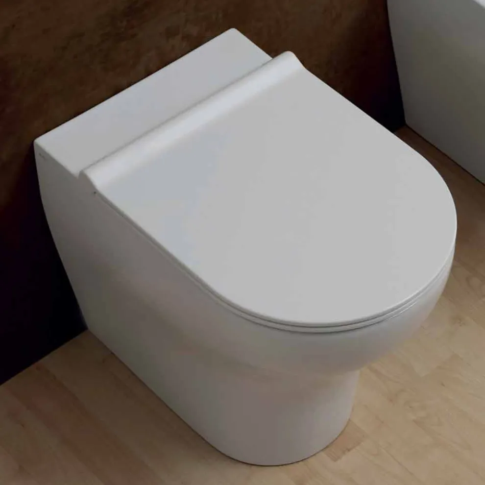 Toilettenschüssel aus weißer Keramik 54x35 Star modernes Design, Italy