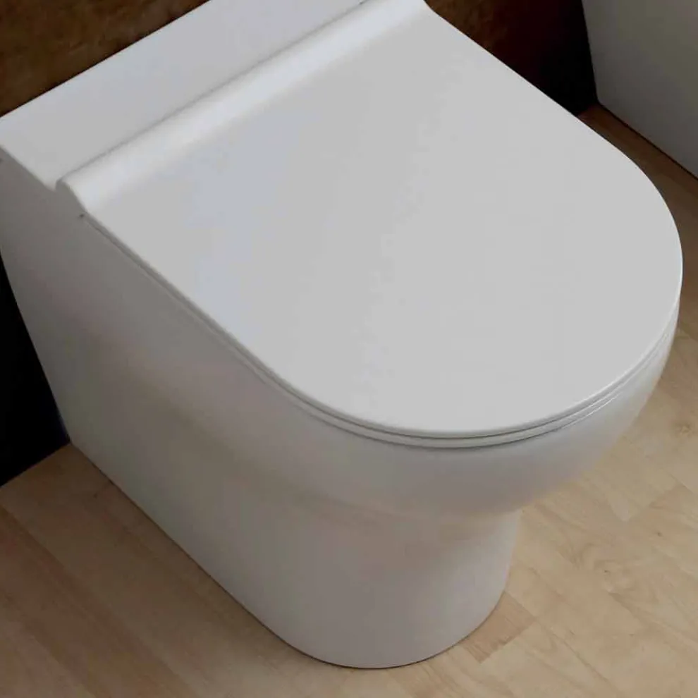 Toilettenschüssel aus weißer Keramik 54x35 Star modernes Design, Italy