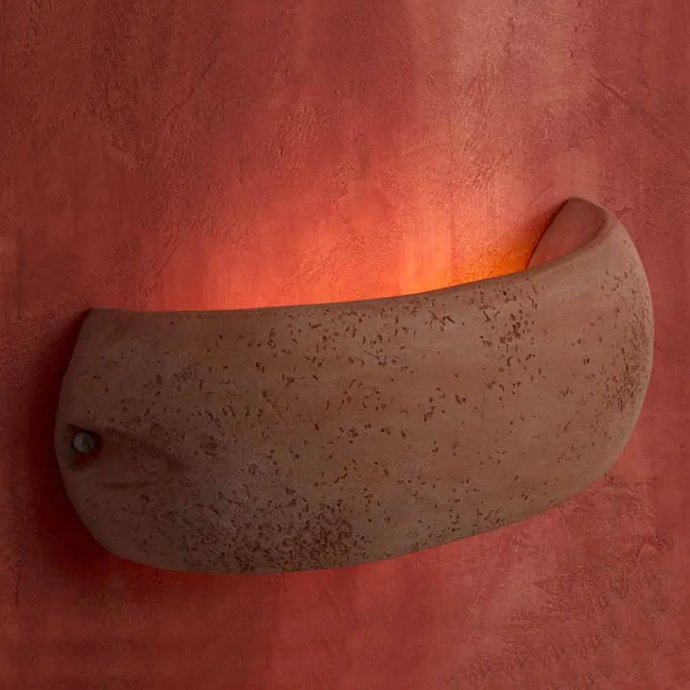 Toscot Castelverde Terrakotta-Wandlampe für den Innen- und Außenbereich made in Italy
