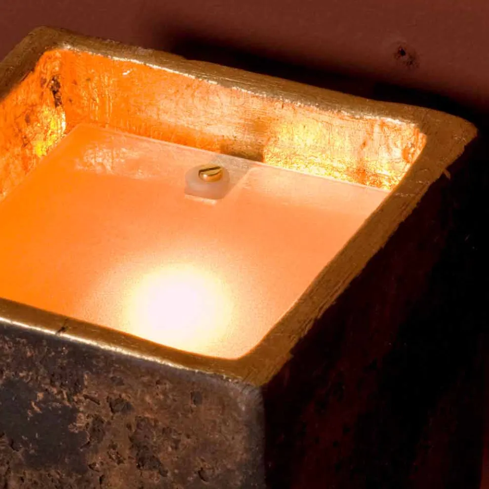 Toscot Montecristo Wandleuchte würfelförmig Made in Toscana