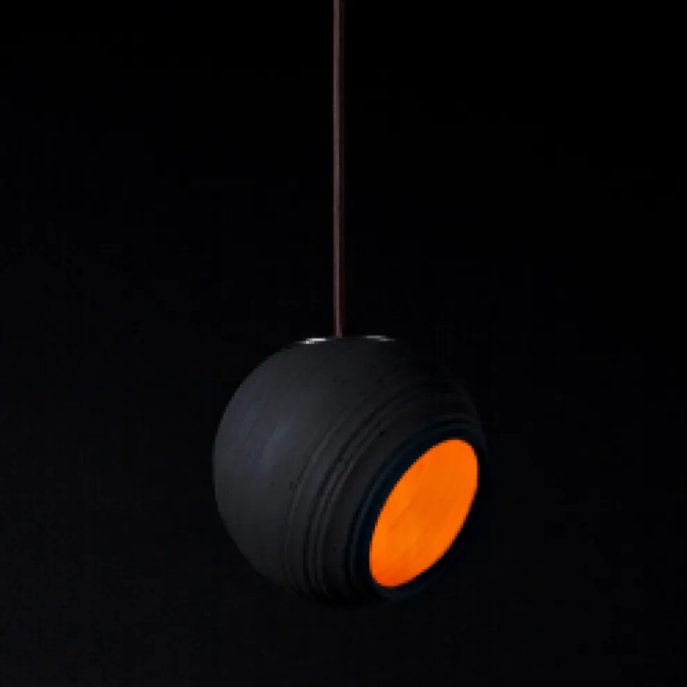 Toscot Newton Terrakotta-Pendelleuchte im zeitgenössischen Stil