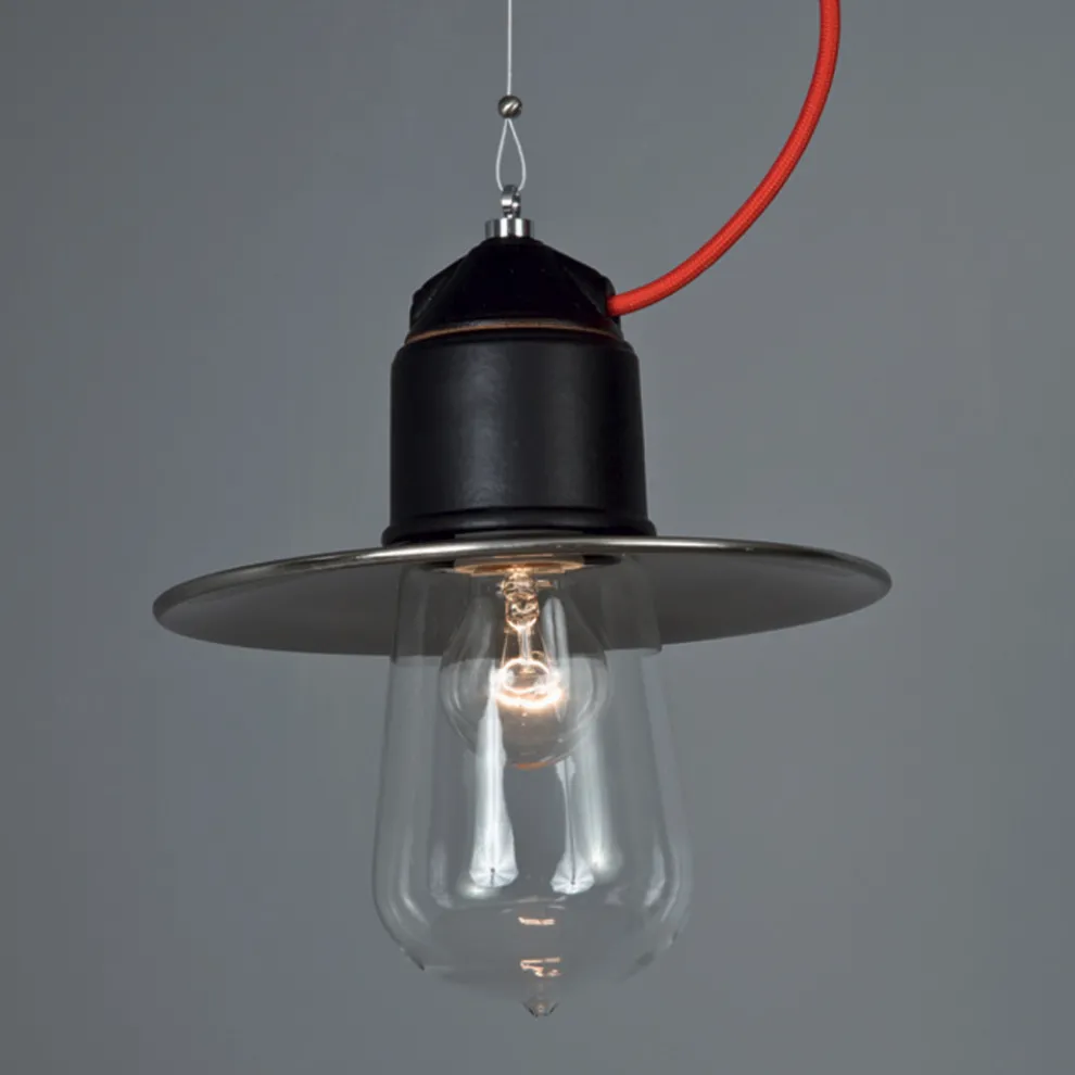 Toscot Novecento Terrakotta-Hängeleuchte mit Rosette