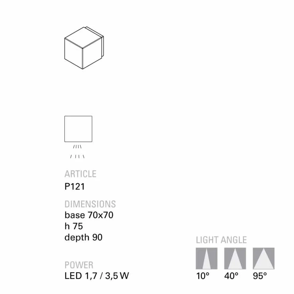 Toscot Smith LED Wandleuchter aus Terrakotta für den Außenbereich
