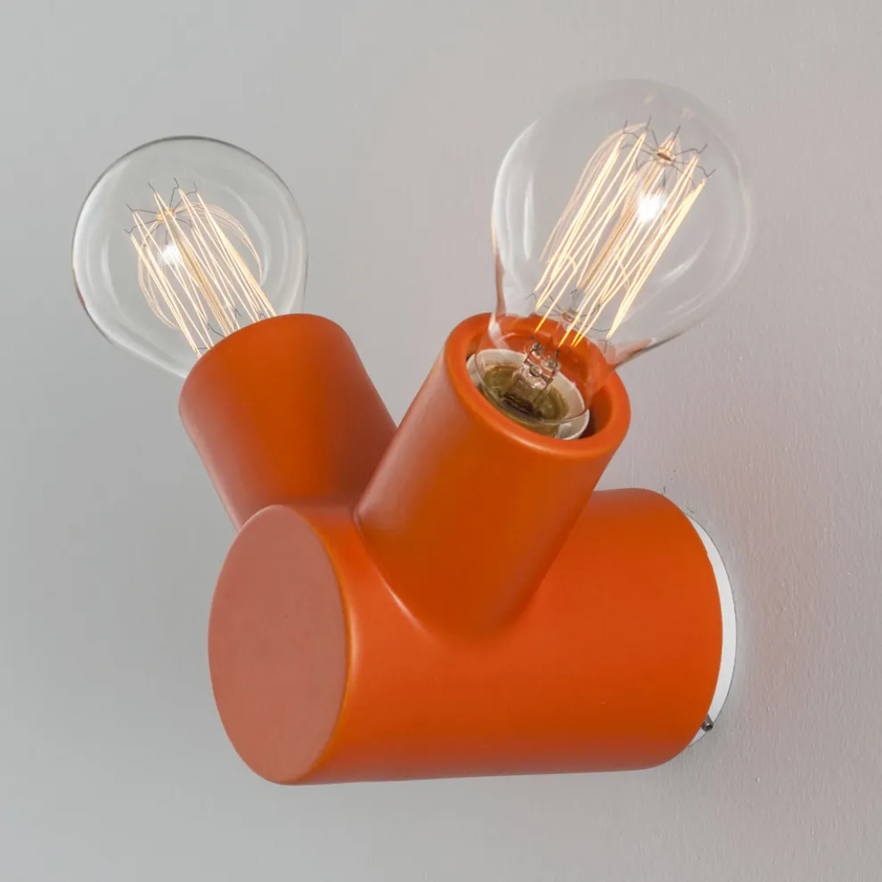 Toscot Traffic Wandleuchte aus Keramik und Metall, hergestellt in der Toskana