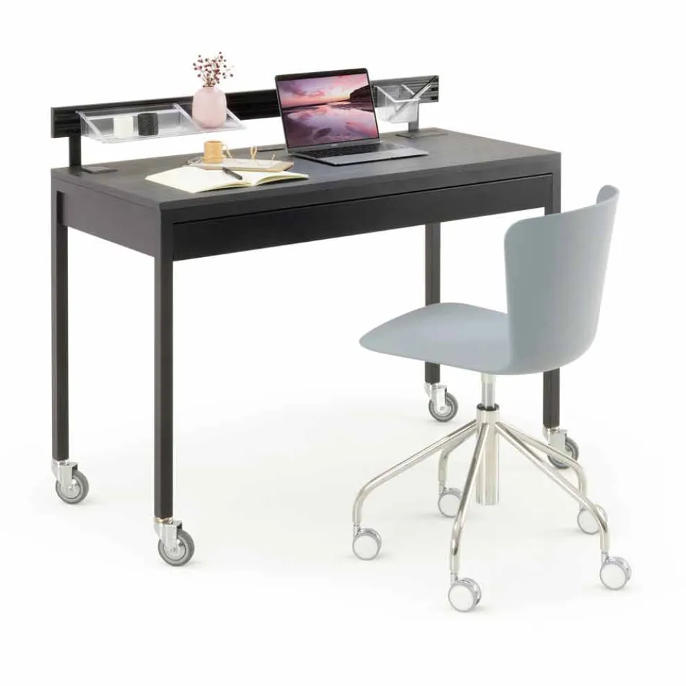 Bürostuhl aus Polypropylen mit verchromter Basis Made in Italy - Plutonio