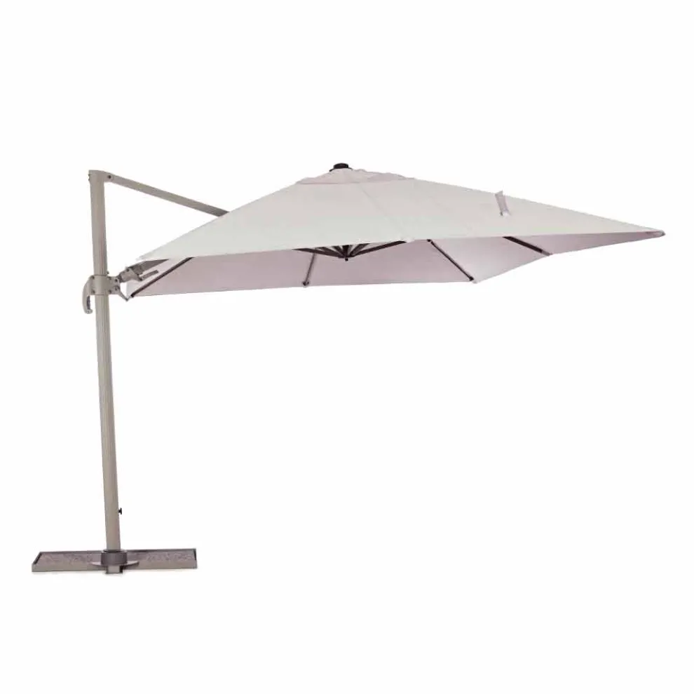 Außenschirm, 3x4 mit sandfarbenem Polyestertuch - Flamingo