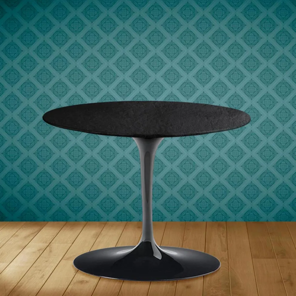 Tulip Eero Saarinen H 41 Couchtisch aus Sirius-Keramik, hergestellt in Italien – Scarlet