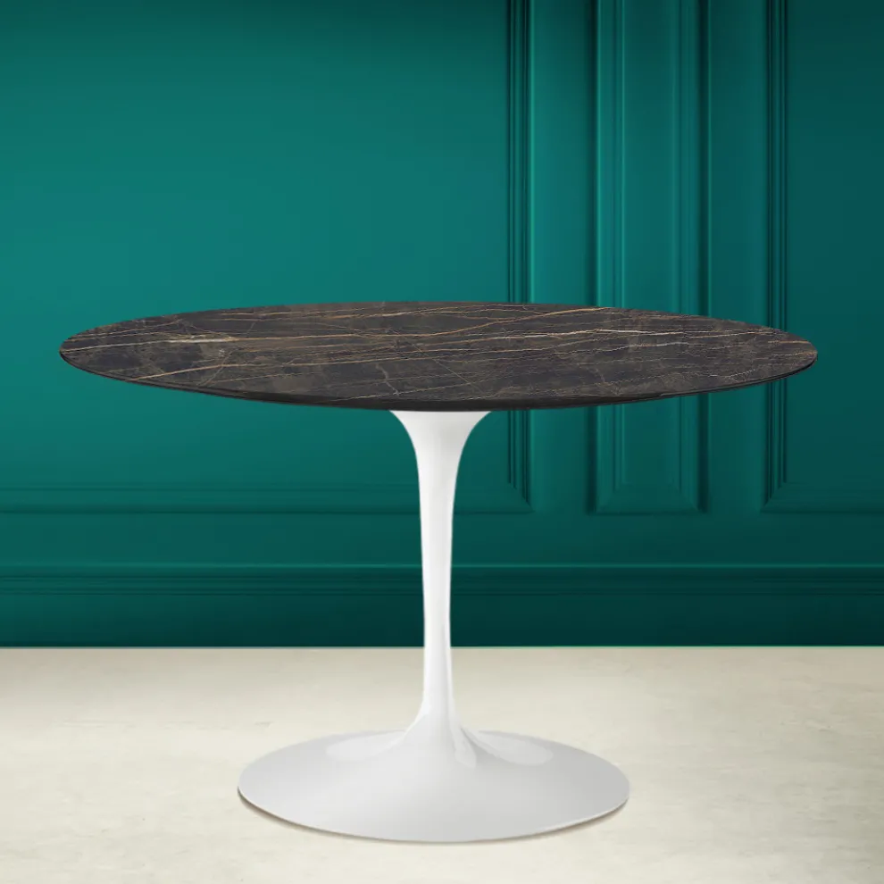 Tulpe Tisch Eero Saarinen H 73 in Keramik Noir Wunsch Made in Italy - Scharlachrot