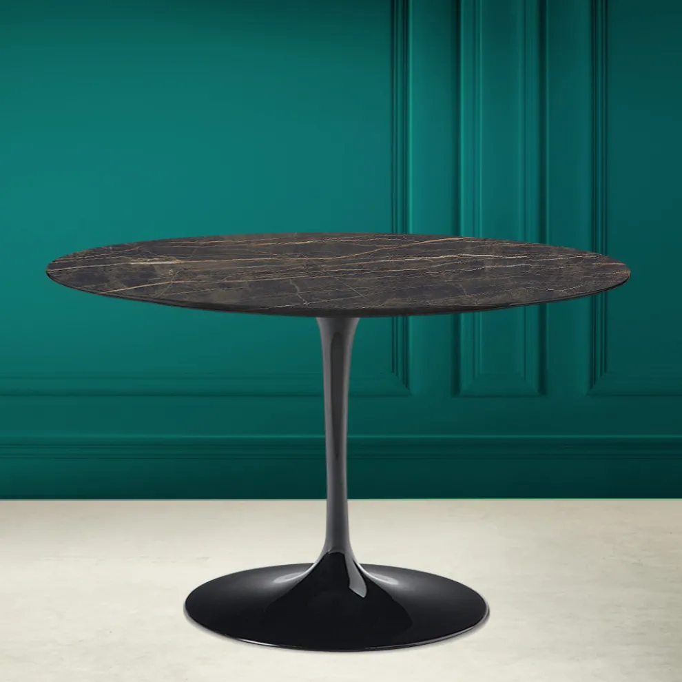 Tulpe Tisch Eero Saarinen H 73 in Keramik Noir Wunsch Made in Italy - Scharlachrot