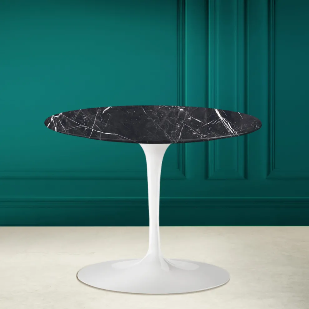 Tulpen-Couchtisch Eero Saarinen H 41 aus Marquinia-Keramik, hergestellt in Italien – Scarlet